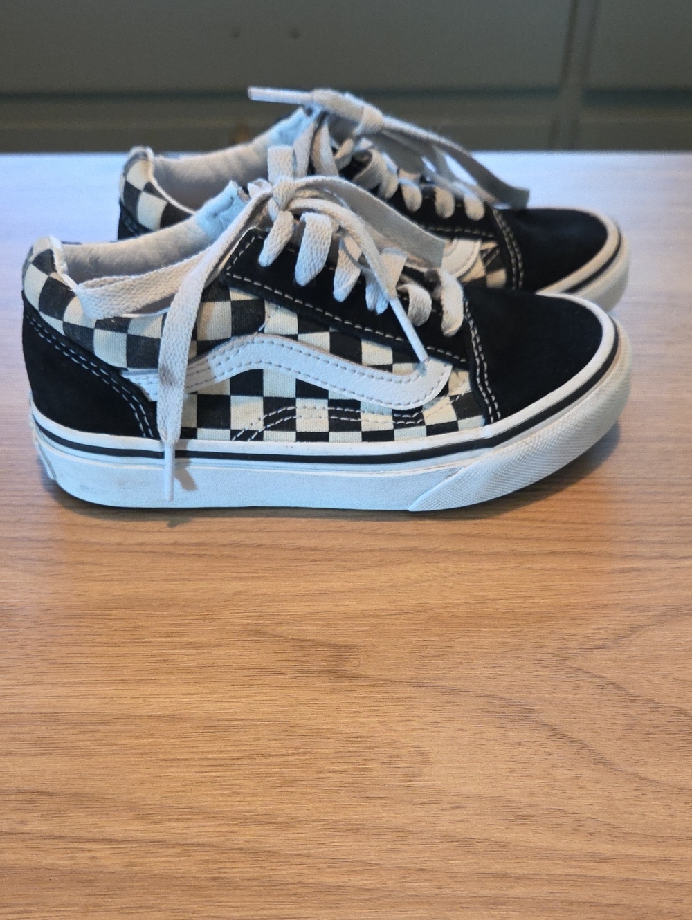 Vans Kids Checkerboard Low-Top Sneakers - Black & White
